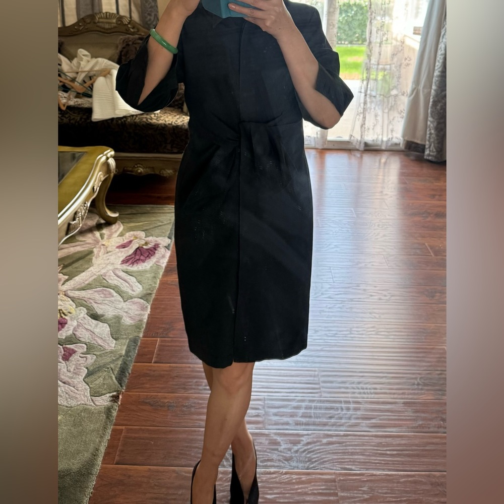 Max Mara classic black warp dress.